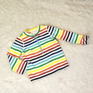 Primary rashguard swimsuit top baby 12-18 mo rainbow striped